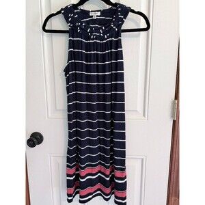 Max Studio Navy striped Sheath dress S